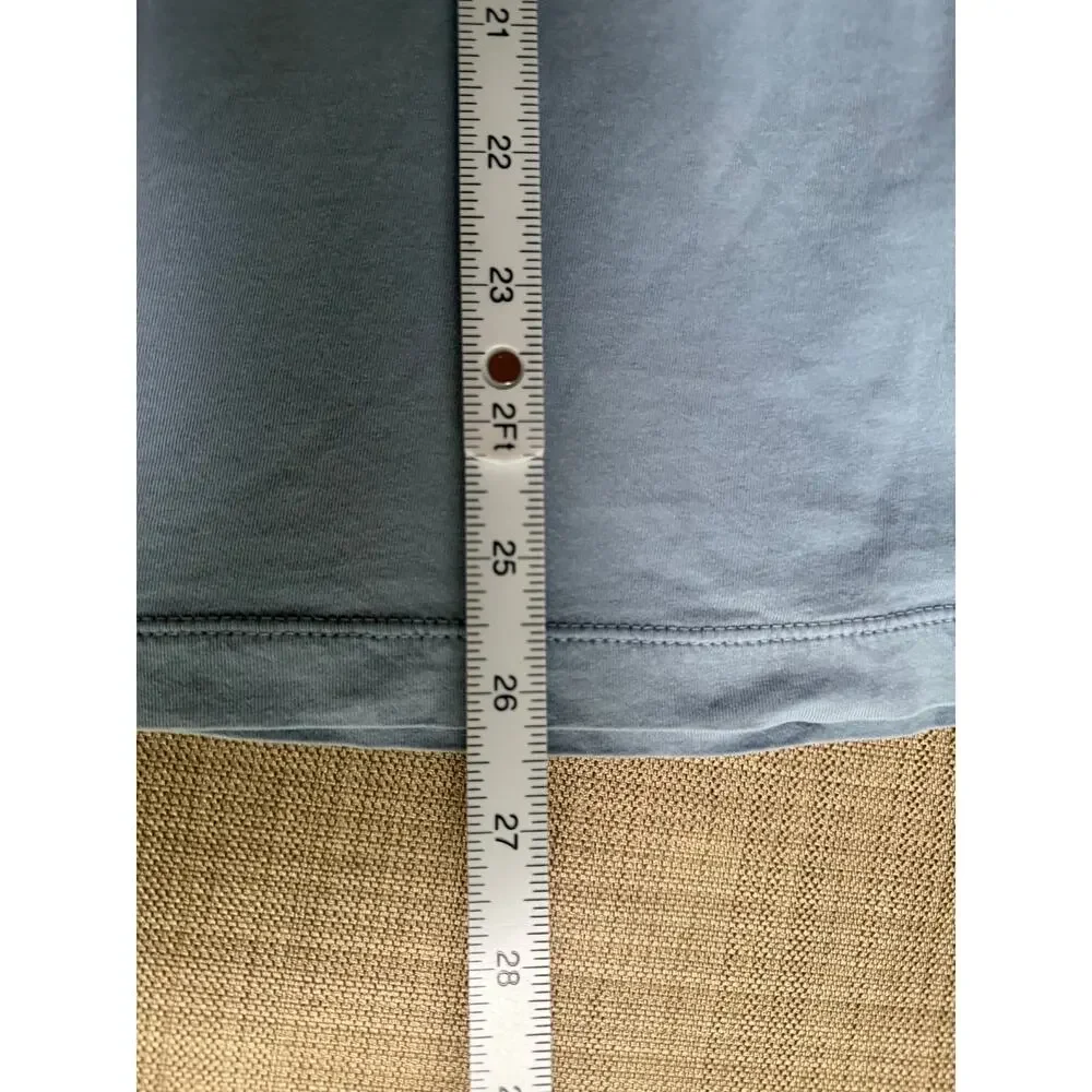 J. Crew Broken In Large Blue Round Neck Short Sleeve Cotton Minimalist T-Shirt